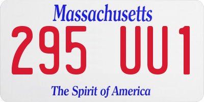 MA license plate 295UU1