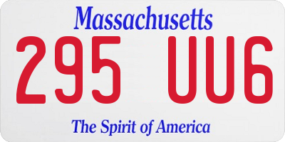 MA license plate 295UU6