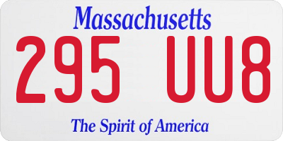 MA license plate 295UU8