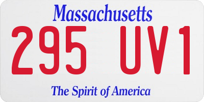 MA license plate 295UV1