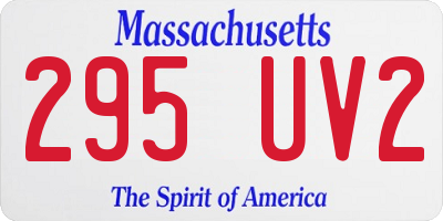 MA license plate 295UV2