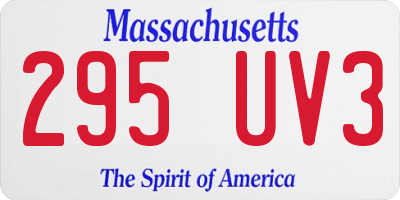 MA license plate 295UV3