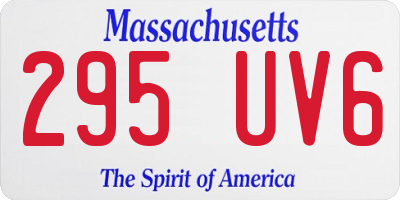 MA license plate 295UV6