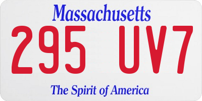 MA license plate 295UV7