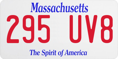 MA license plate 295UV8