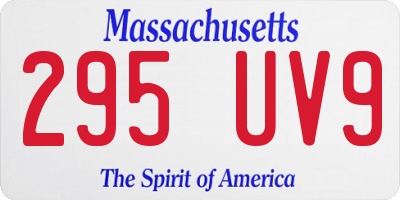 MA license plate 295UV9