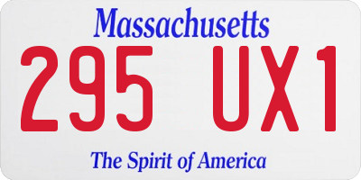 MA license plate 295UX1