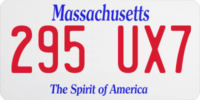 MA license plate 295UX7