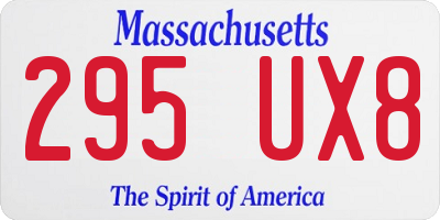 MA license plate 295UX8