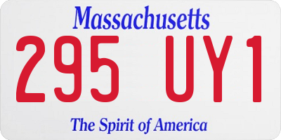MA license plate 295UY1