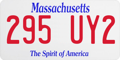 MA license plate 295UY2