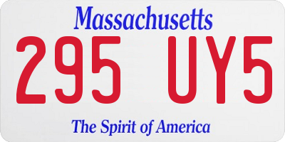 MA license plate 295UY5