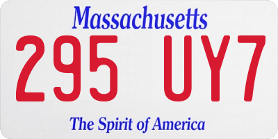 MA license plate 295UY7