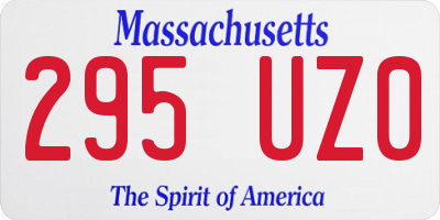 MA license plate 295UZ0