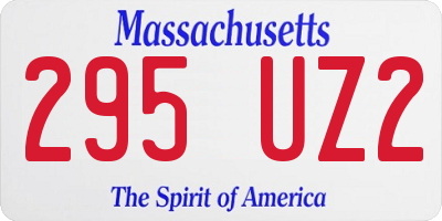 MA license plate 295UZ2