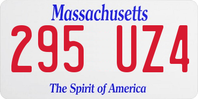 MA license plate 295UZ4