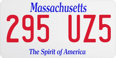 MA license plate 295UZ5