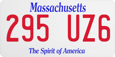 MA license plate 295UZ6