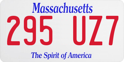 MA license plate 295UZ7