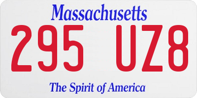 MA license plate 295UZ8