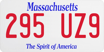 MA license plate 295UZ9