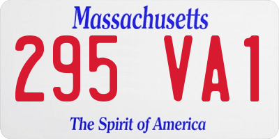 MA license plate 295VA1