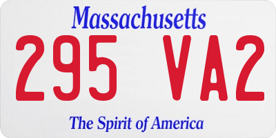MA license plate 295VA2