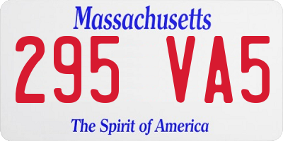MA license plate 295VA5
