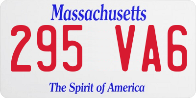 MA license plate 295VA6