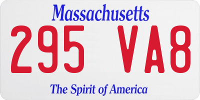MA license plate 295VA8