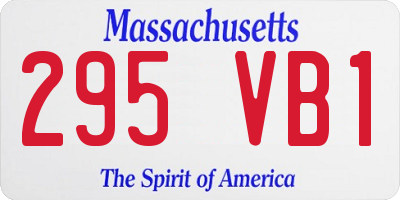 MA license plate 295VB1