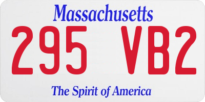 MA license plate 295VB2