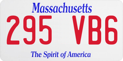 MA license plate 295VB6