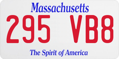 MA license plate 295VB8
