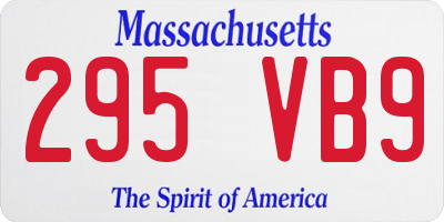 MA license plate 295VB9