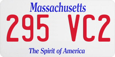 MA license plate 295VC2