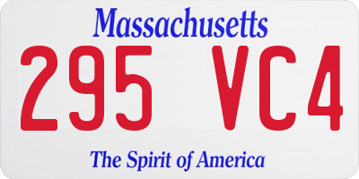 MA license plate 295VC4