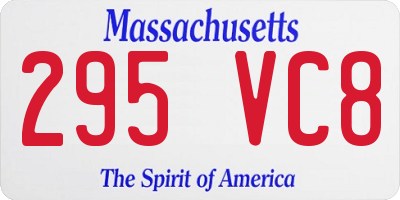 MA license plate 295VC8