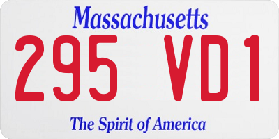 MA license plate 295VD1