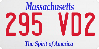MA license plate 295VD2