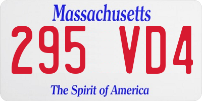 MA license plate 295VD4