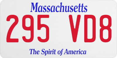 MA license plate 295VD8