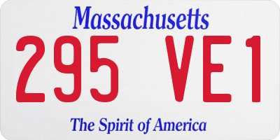 MA license plate 295VE1