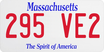 MA license plate 295VE2