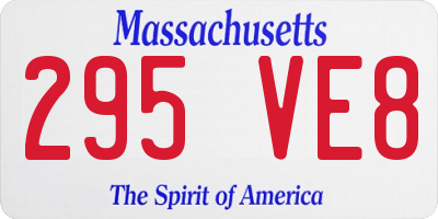 MA license plate 295VE8