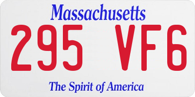 MA license plate 295VF6