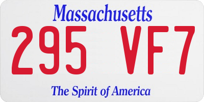 MA license plate 295VF7