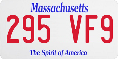 MA license plate 295VF9
