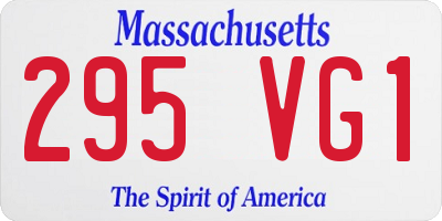 MA license plate 295VG1