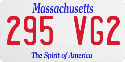 MA license plate 295VG2
